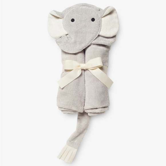 Grey Elephant Hooded Baby Bath Wrap - Picture 1 of 8